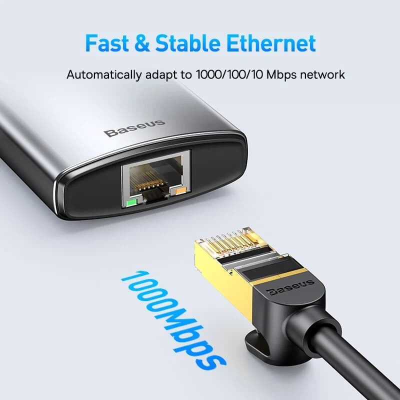Hub USB-C cu HDMI 4K, Ethernet și PD 100W