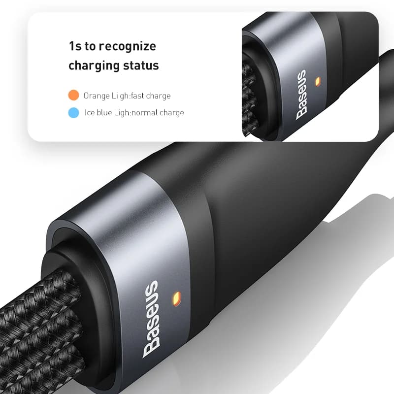 Cablu de încărcare rapidă 3-in-1 100W cu Type-C și Micro USB
